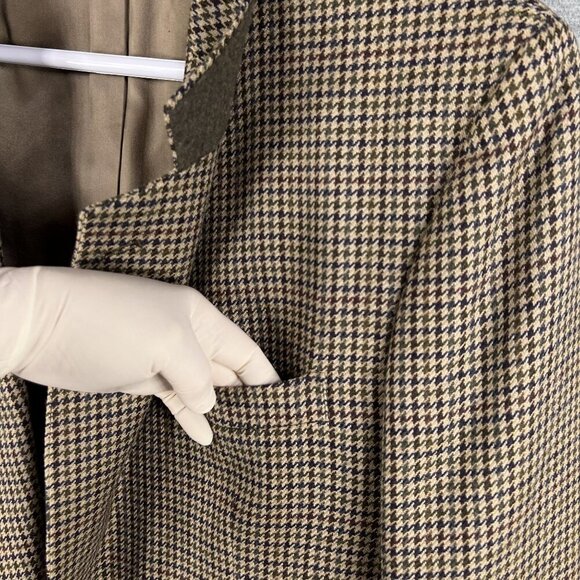 Oscar De La Renta Mens 43R Houndstooth Wool Blazer Jacket Sportcoat Timeless - Picture 6 of 16